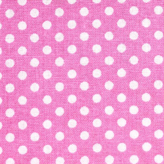 Tissu Popeline de Coton pois blancs Zeli sur fond Rose poudré - Par 10 cm Tissu Popeline de Coton pois blancs Zeli sur fond Rose poudré - Par 10 cm